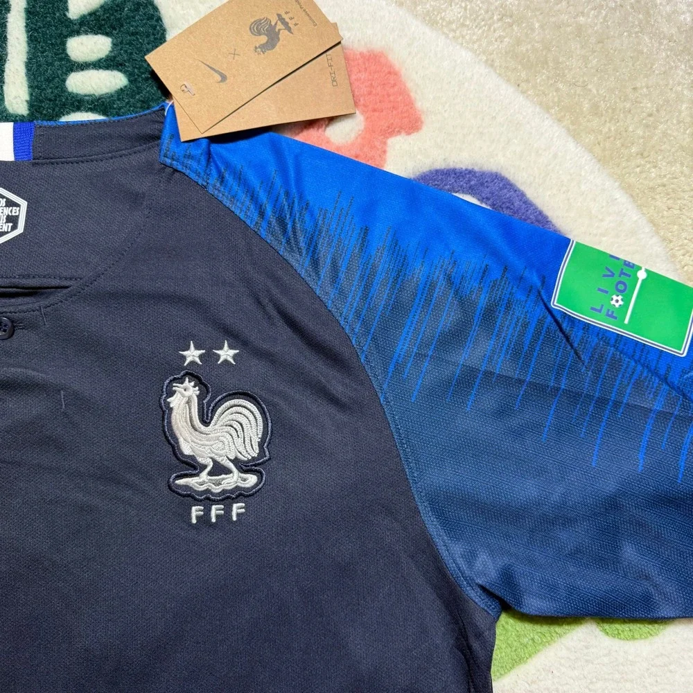 Nike France 2018 World Cup Mbappe 10 Jersey Navy Blue Mens Medium